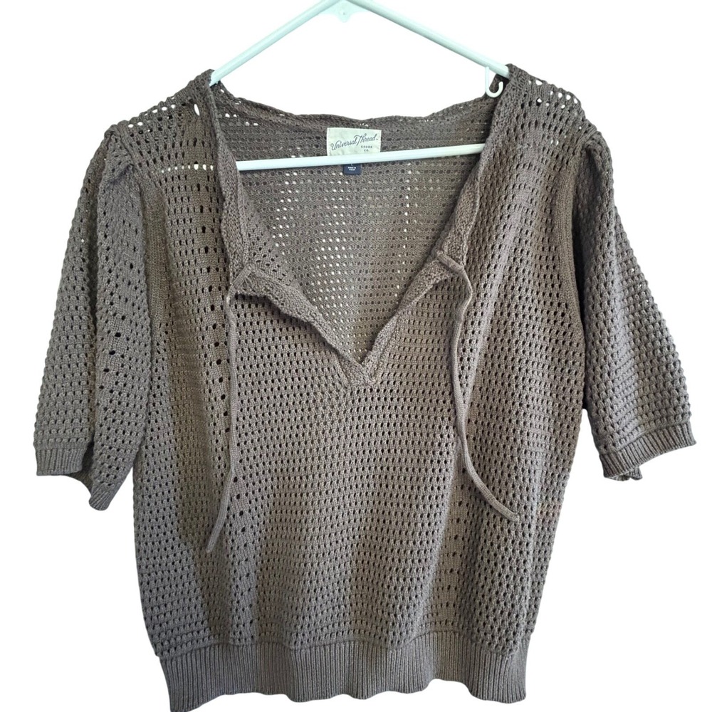 Witchy Whimsygoth Coquette Romantic Mori Kei Womens Sweater Large Crochet Knit
